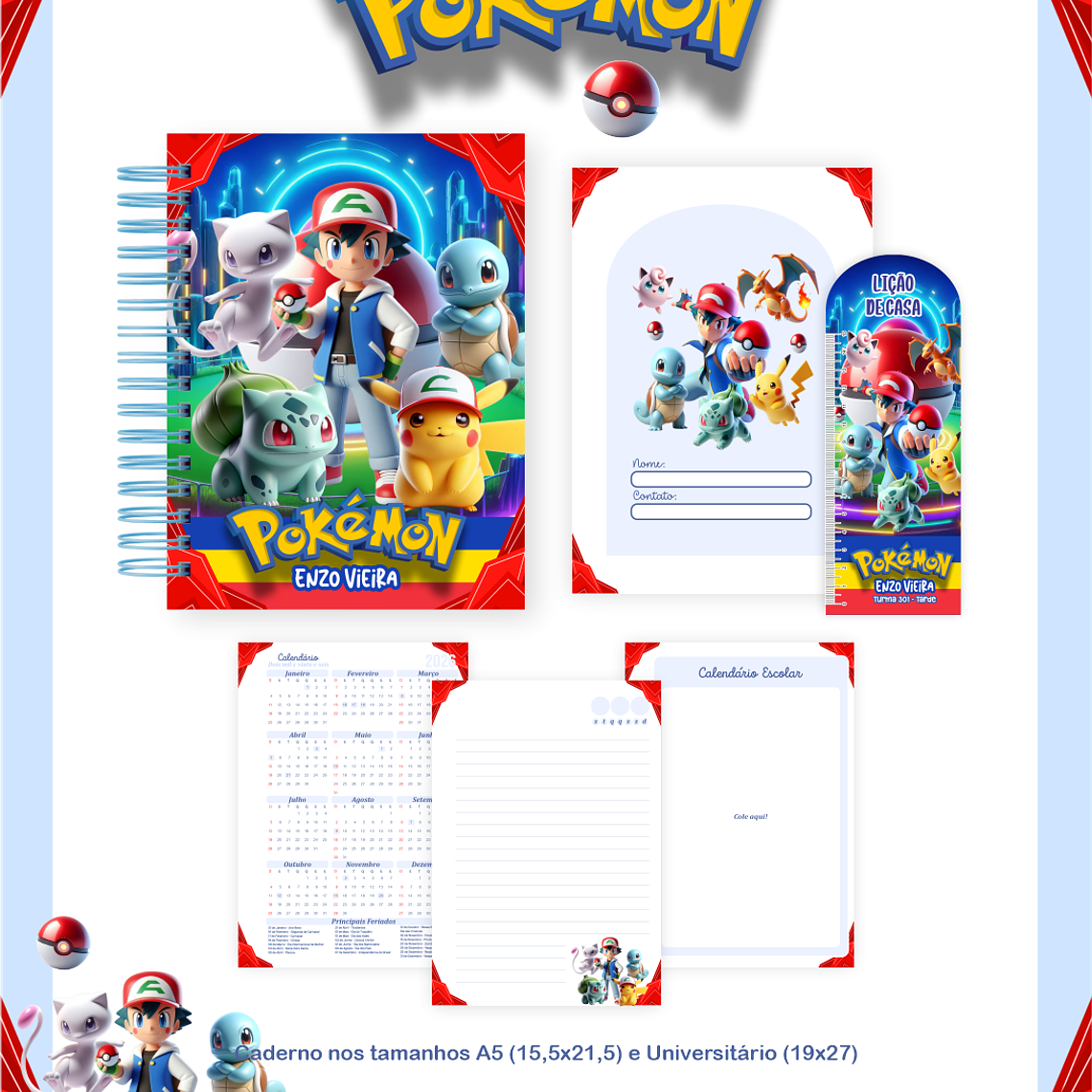 Arquivo Combo Escolar Pokemon 3