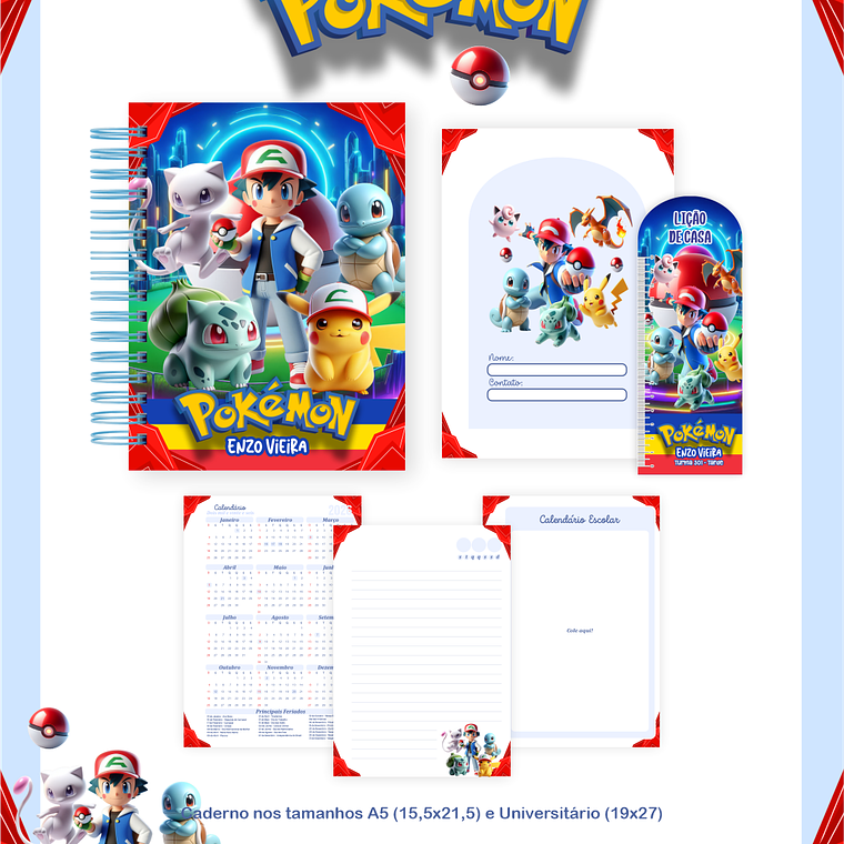 Arquivo Combo Escolar Pokemon 3