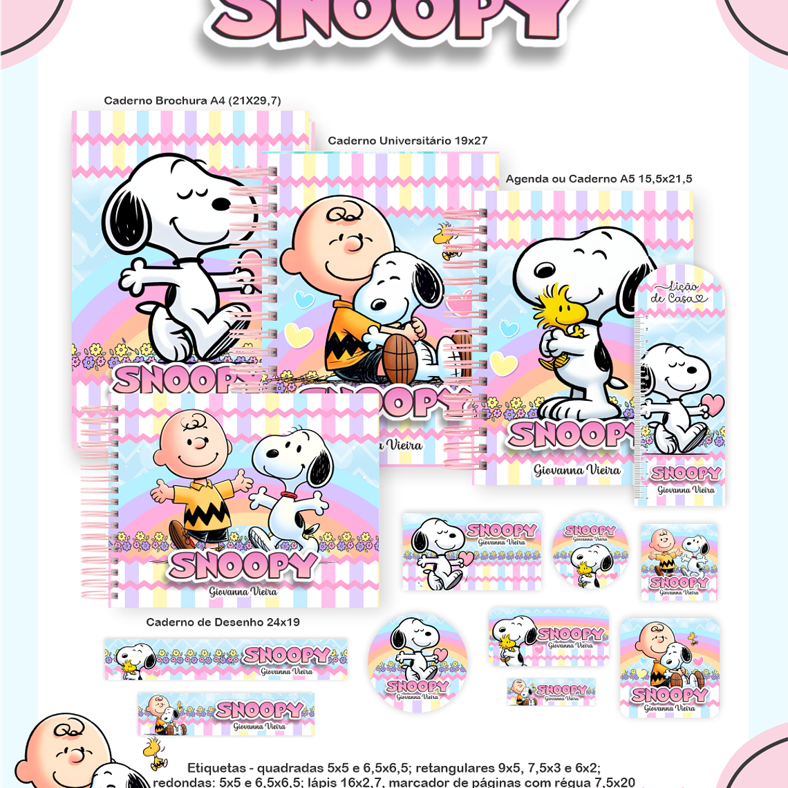 Arquivo Combo Escolar Snoopy 1