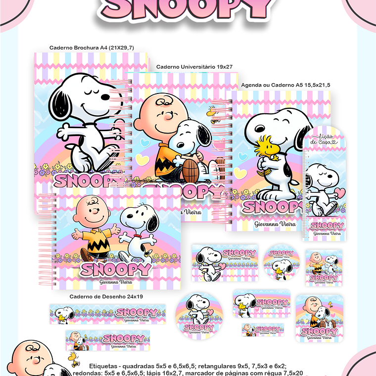 Arquivo Combo Escolar Snoopy 1