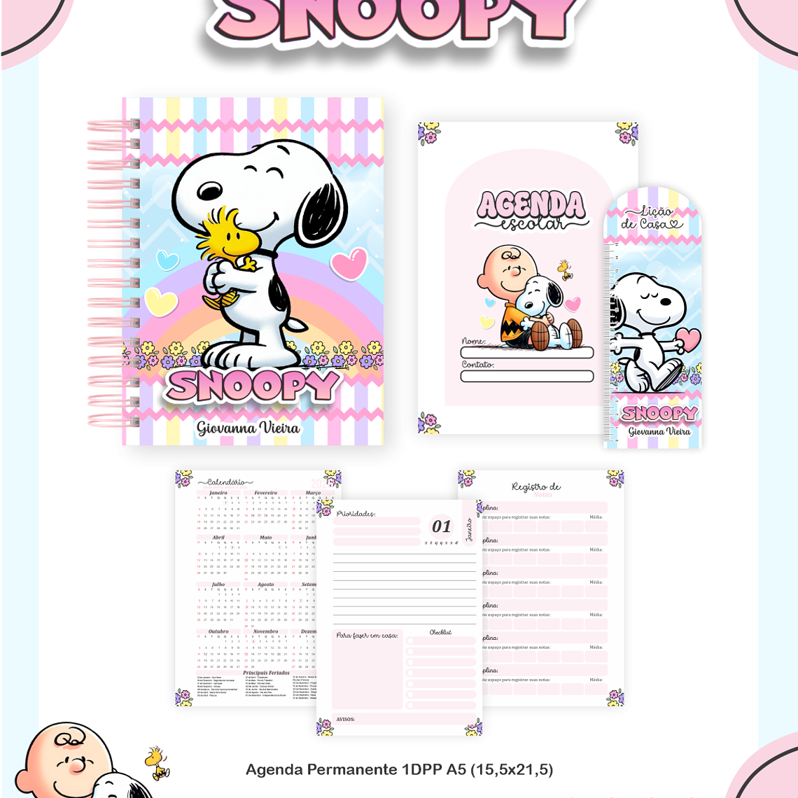 Arquivo Combo Escolar Snoopy 2
