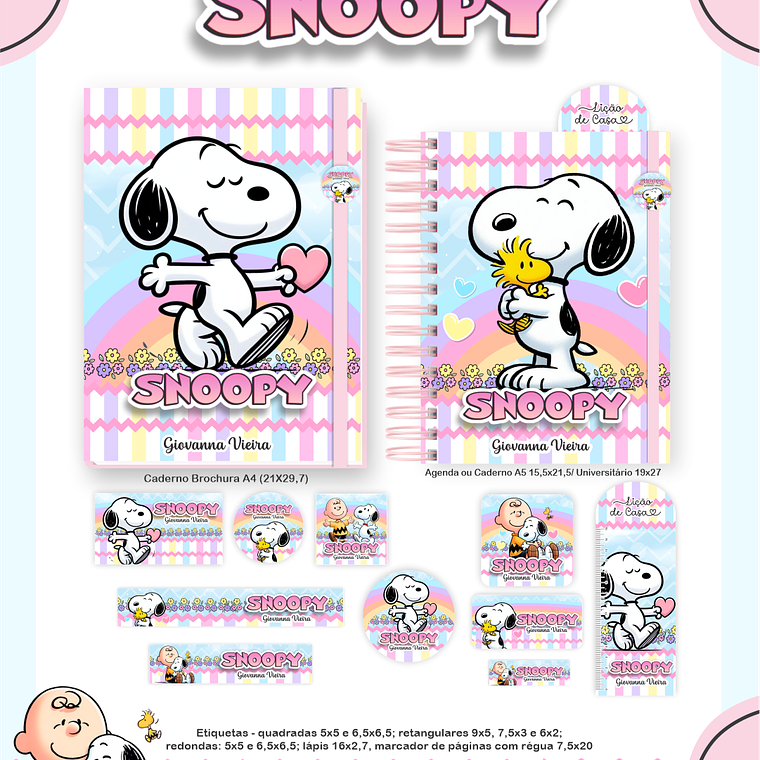 Arquivo Combo Escolar Snoopy 3