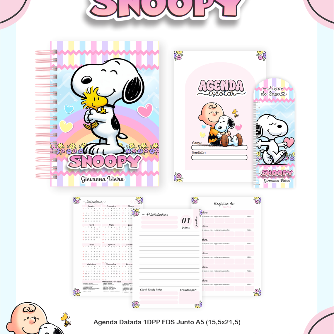 Arquivo Combo Escolar Snoopy 4