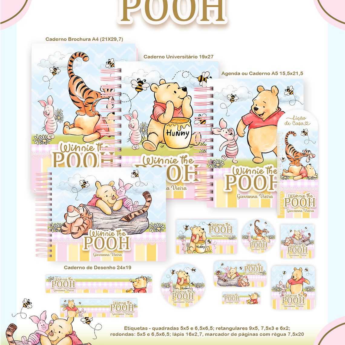 Arquivo Combo Escolar Ursinho Pooh 1