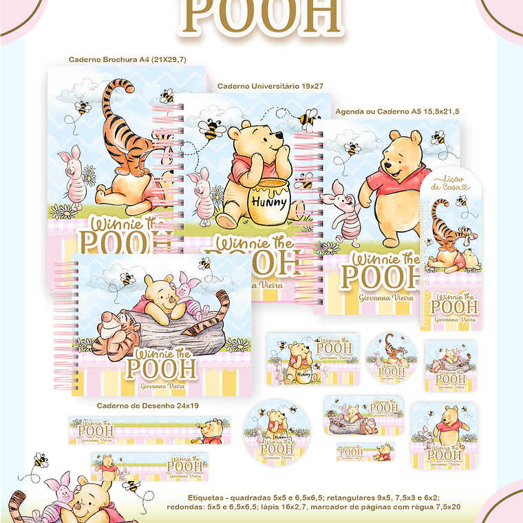Arquivo Combo Escolar Ursinho Pooh 1
