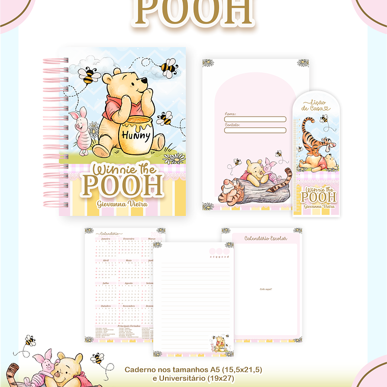 Arquivo Combo Escolar Ursinho Pooh 3