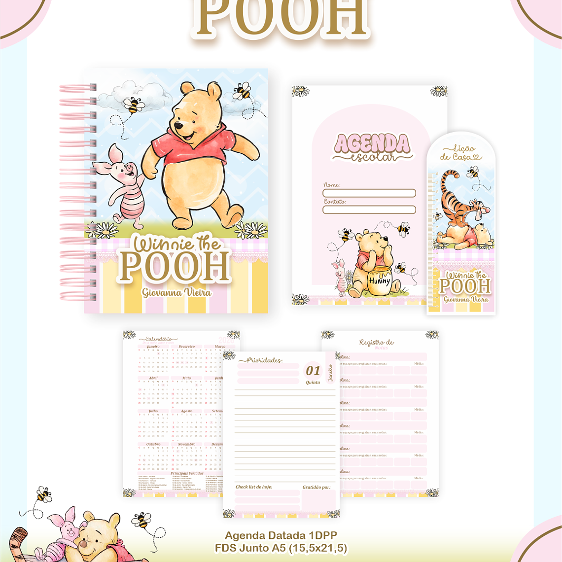 Arquivo Combo Escolar Ursinho Pooh 4