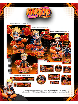 Arquivo Combo Escolar Naruto