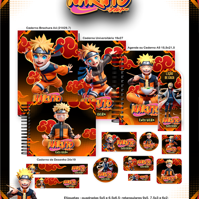 Arquivo Combo Escolar Naruto 1