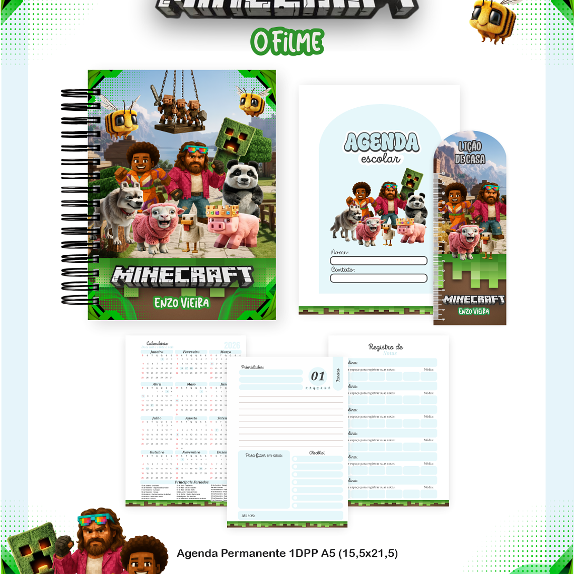 Arquivo Combo Escolar Minecraft O Filme 5