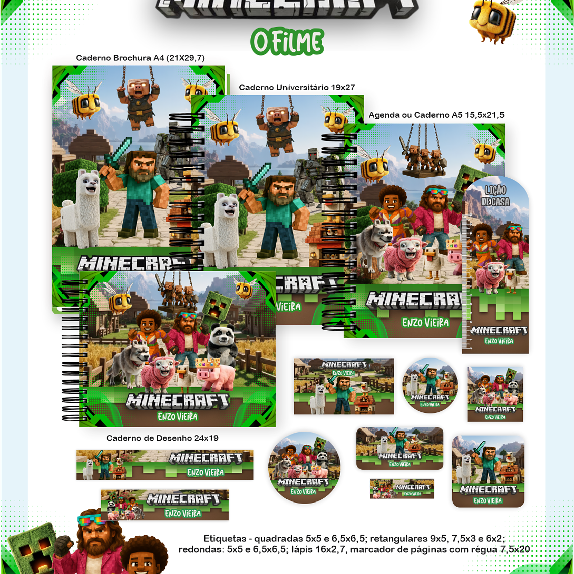 Arquivo Combo Escolar Minecraft O Filme 1