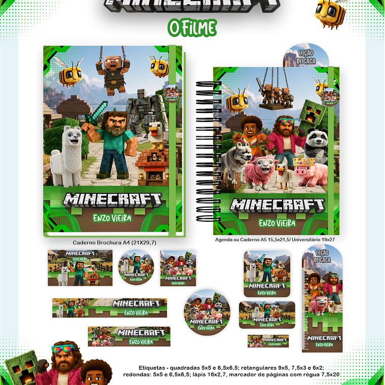 Arquivo Combo Escolar Minecraft O Filme 2