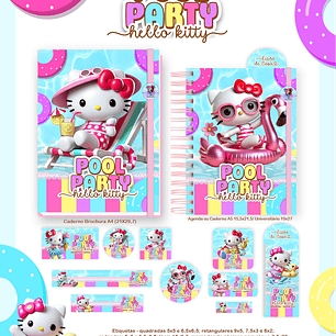 Arquivo Combo Escolar Pool Party Hello Kitty