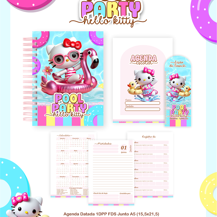 Arquivo Combo Escolar Pool Party Hello Kitty 2