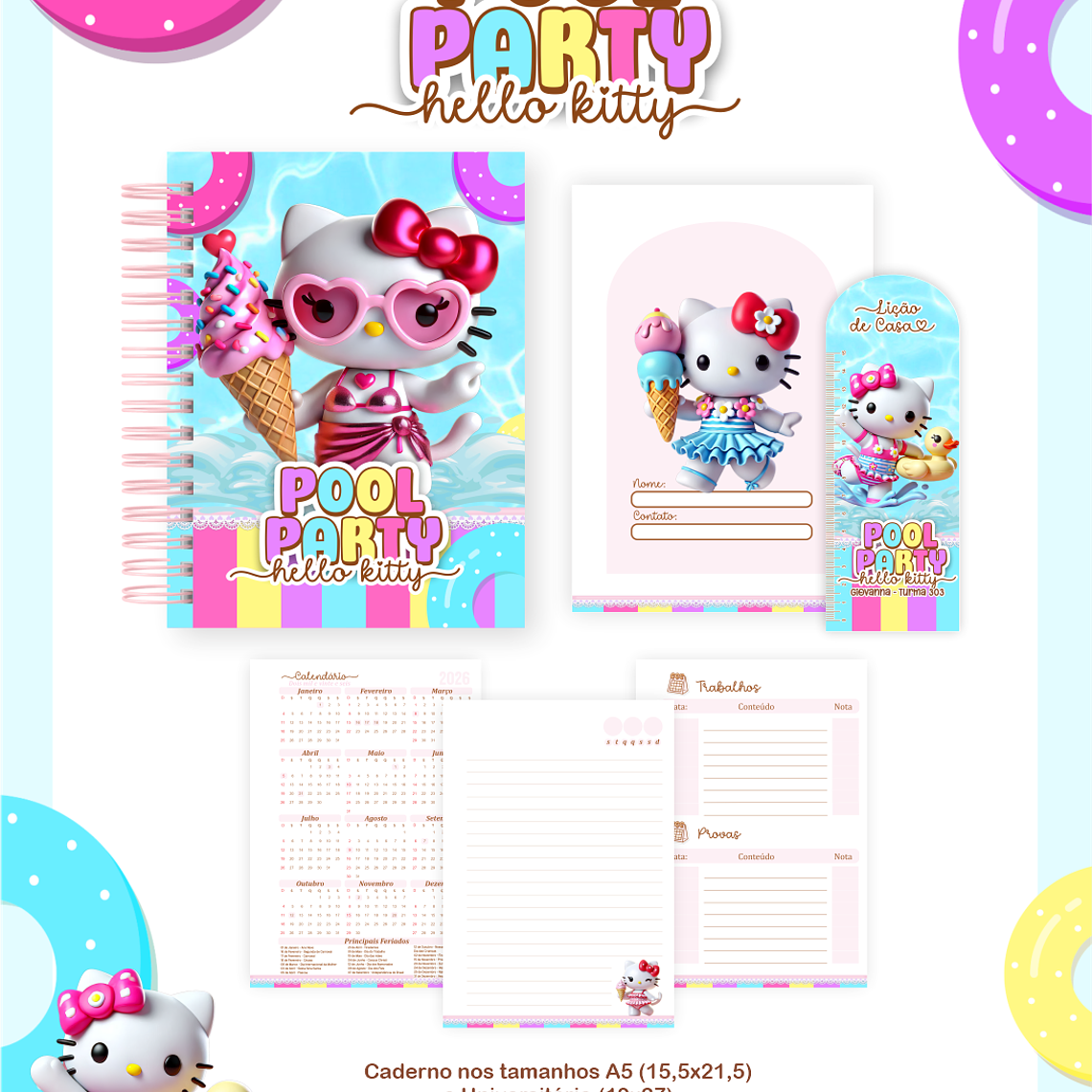 Arquivo Combo Escolar Pool Party Hello Kitty 3