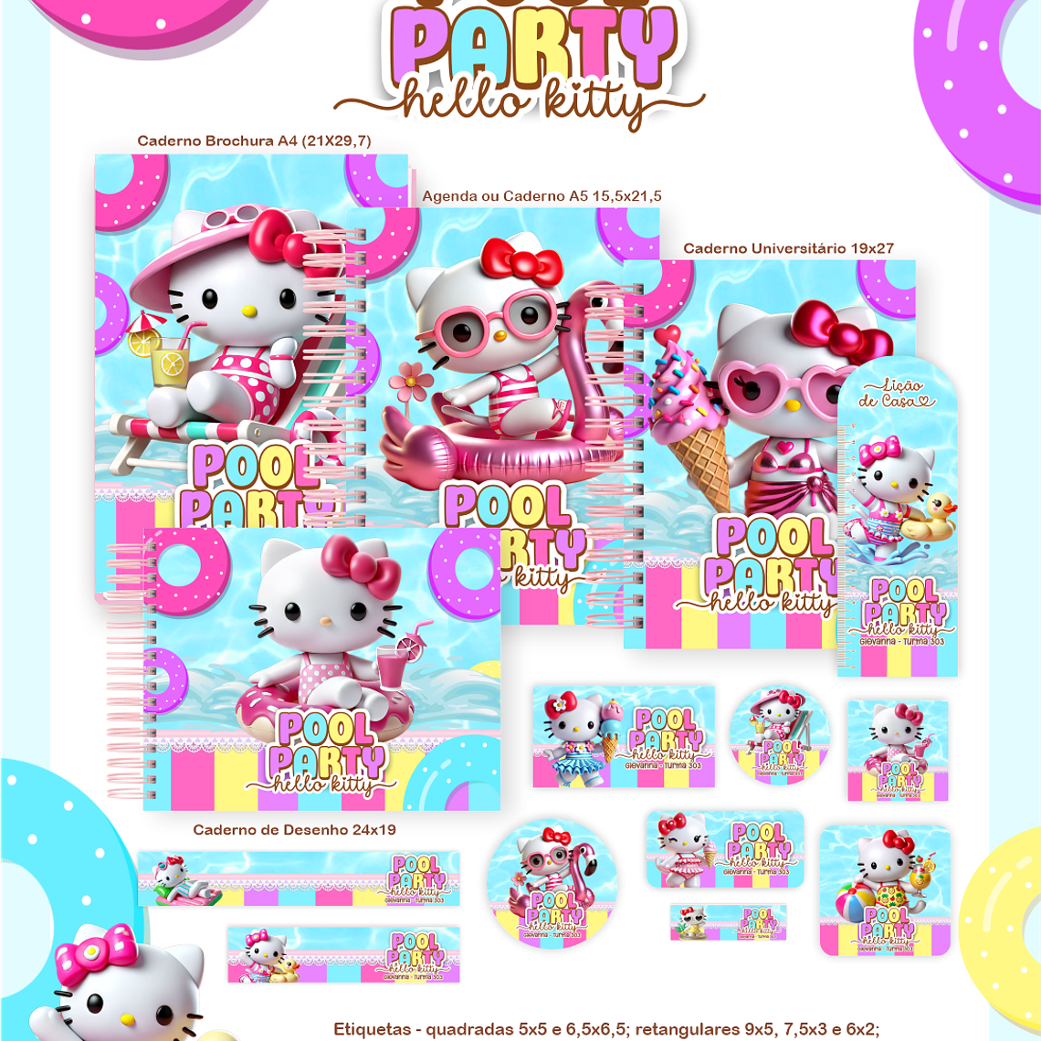 Arquivo Combo Escolar Pool Party Hello Kitty 5