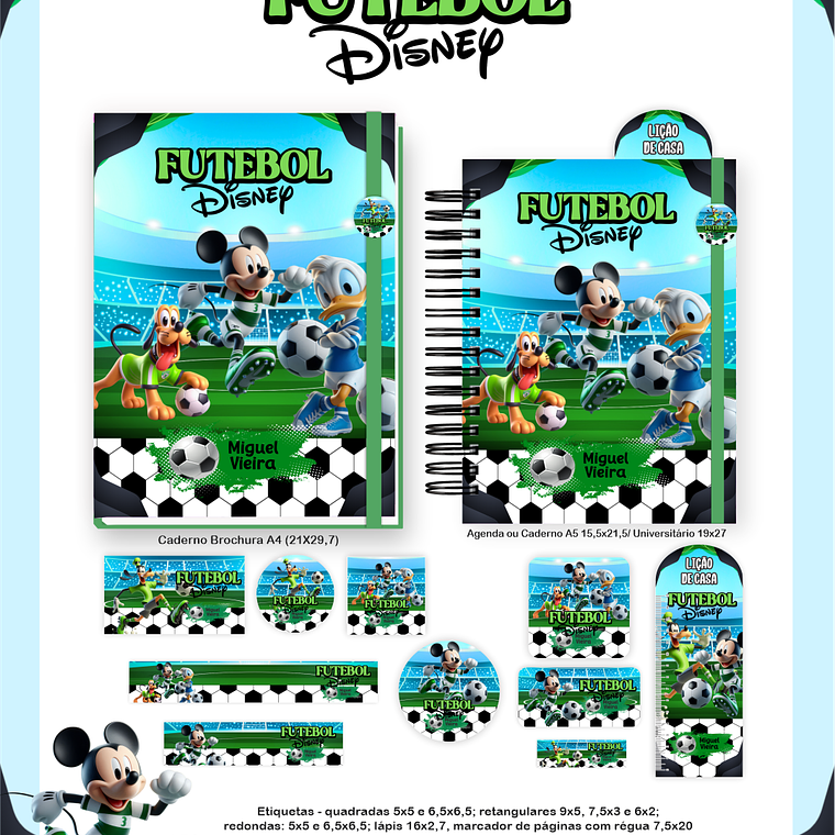 Arquivo Combo Escolar Futebol Disney 1