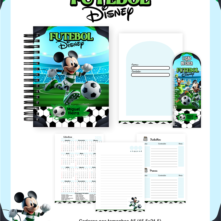 Arquivo Combo Escolar Futebol Disney 2