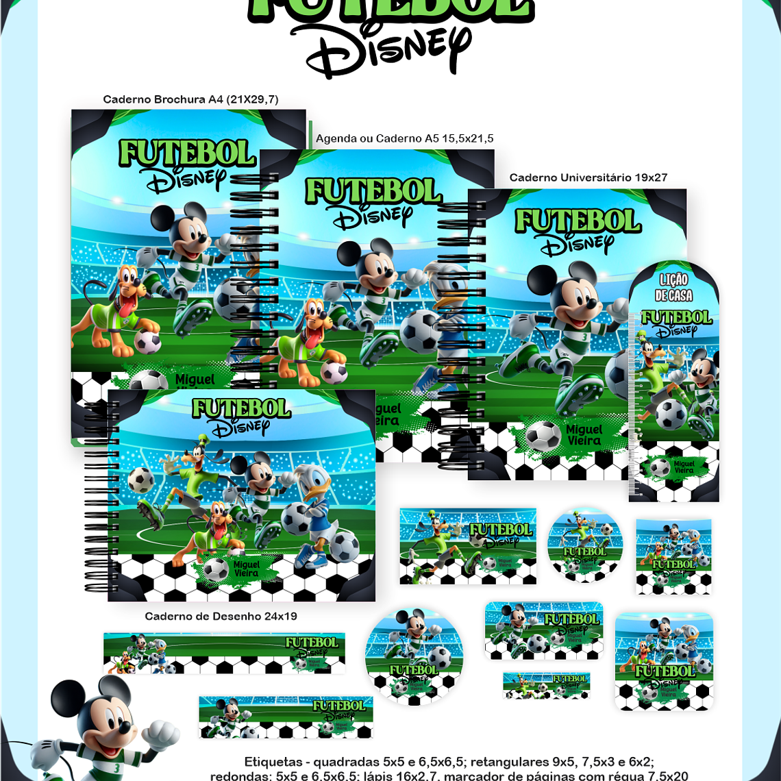 Arquivo Combo Escolar Futebol Disney 4