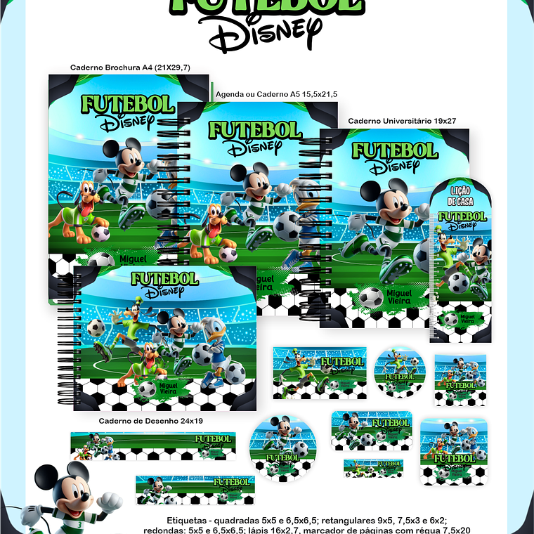 Arquivo Combo Escolar Futebol Disney 4