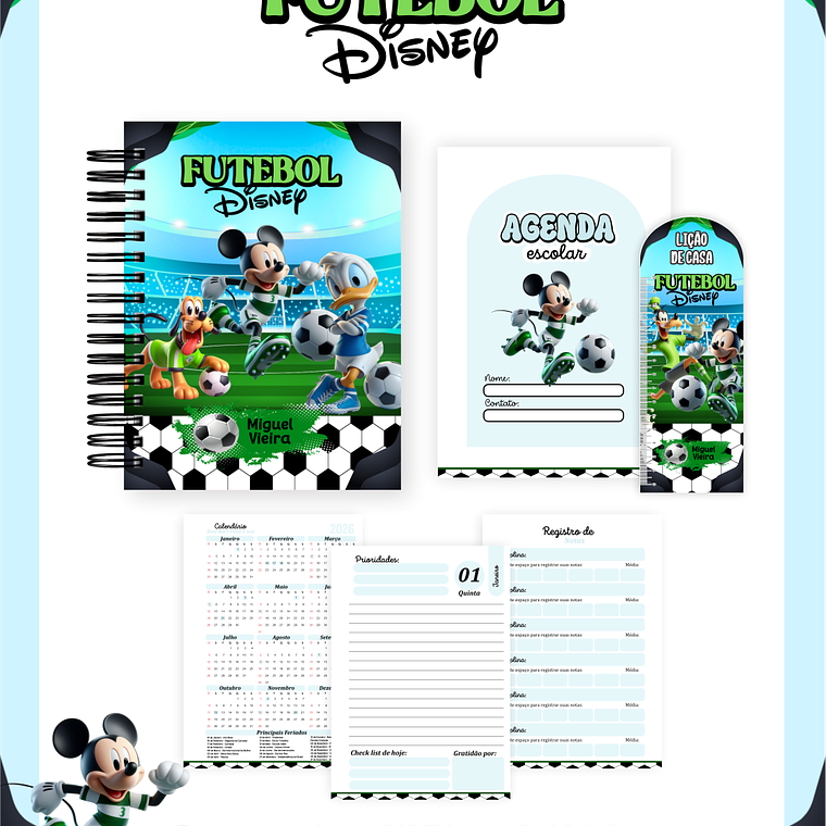 Arquivo Combo Escolar Futebol Disney 5