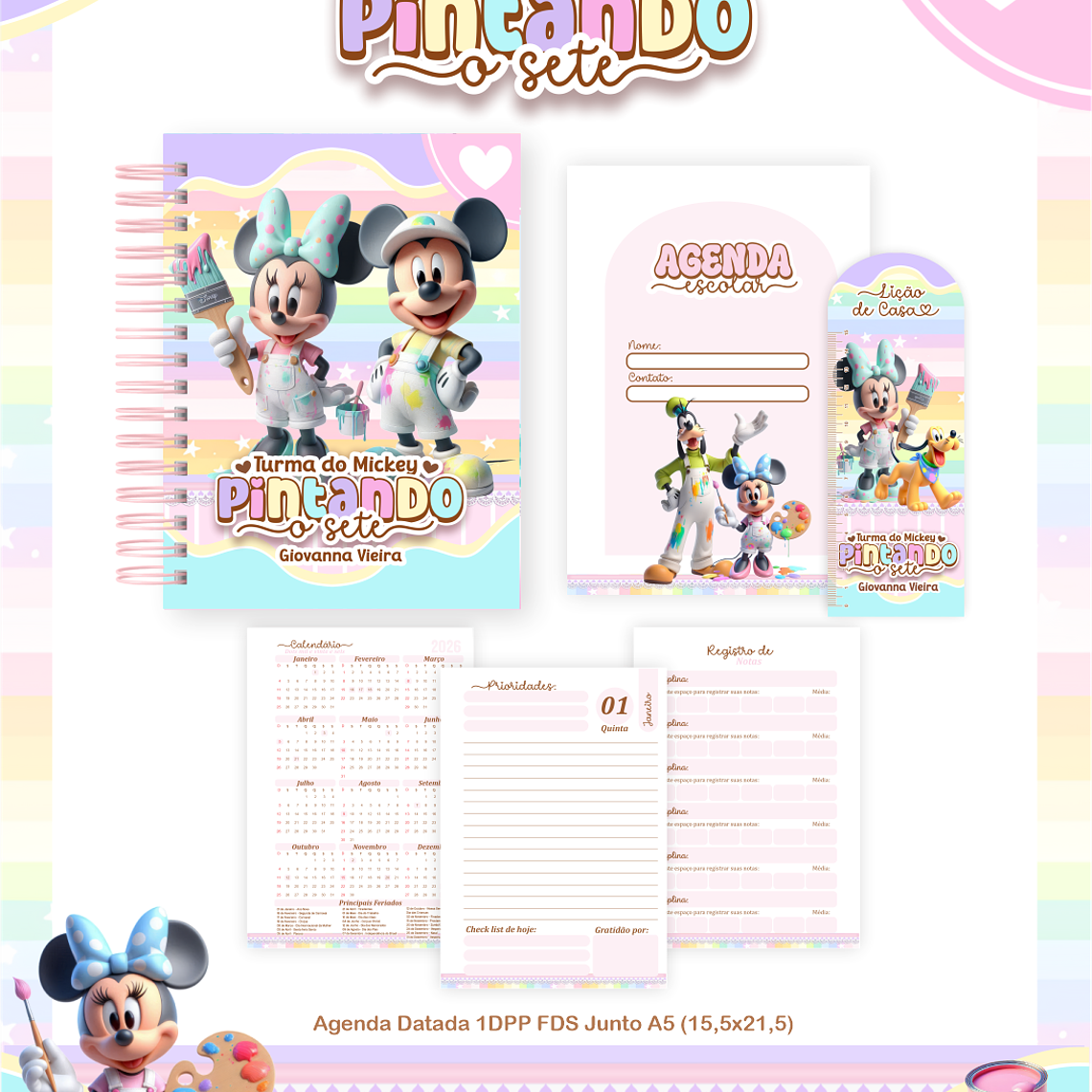 Arquivo Combo Escolar Turma do Mickey Pintando o 7 3