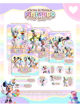 Arquivo Combo Escolar Turma do Mickey Pintando o 7
