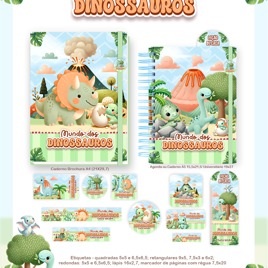 Arquivo Combo Escolar Mundo dos Dinossauros 2
