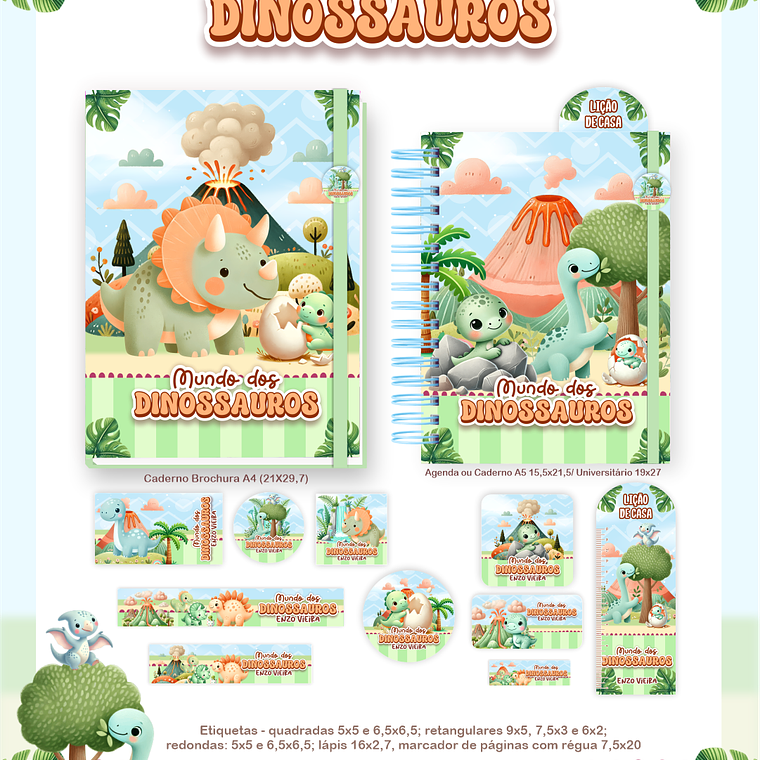 Arquivo Combo Escolar Mundo dos Dinossauros 2