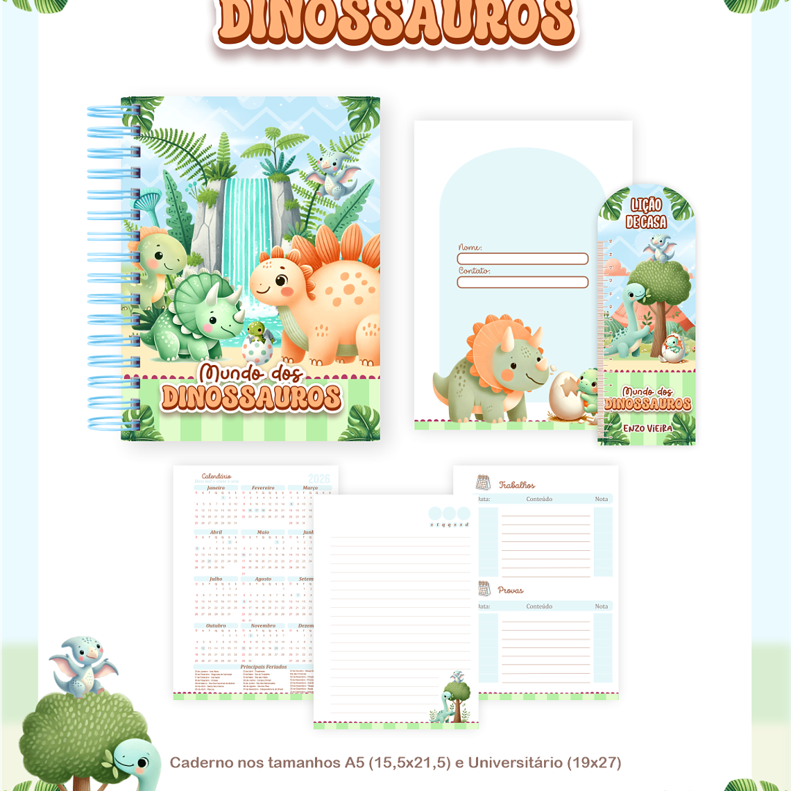 Arquivo Combo Escolar Mundo dos Dinossauros 5