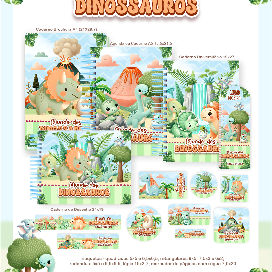 Arquivo Combo Escolar Mundo dos Dinossauros 1