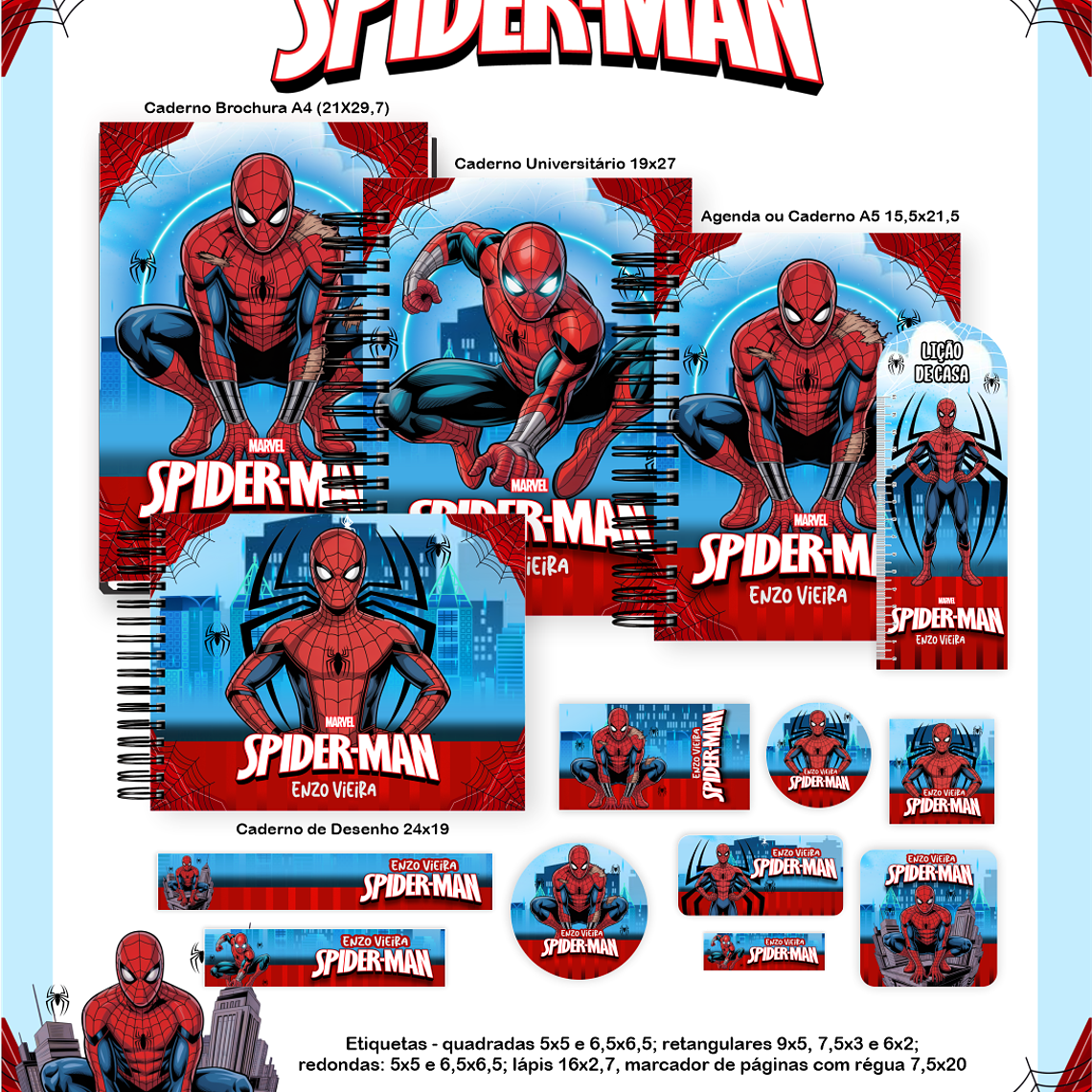 Arquivo Combo Escolar Spider-man 4