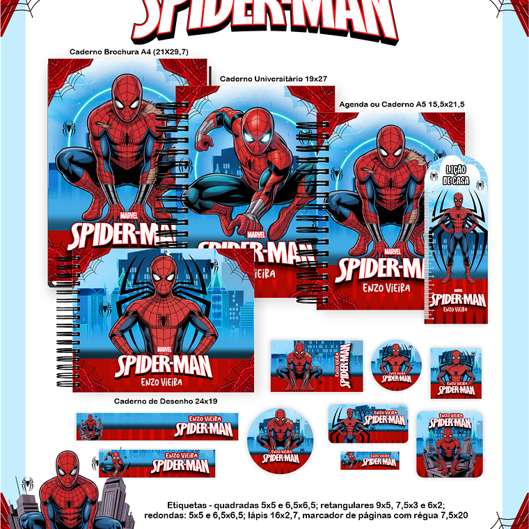 Arquivo Combo Escolar Spider-man 4
