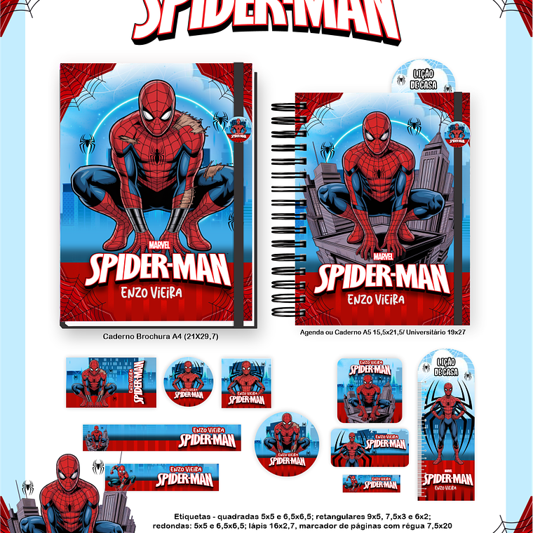 Arquivo Combo Escolar Spider-man 5