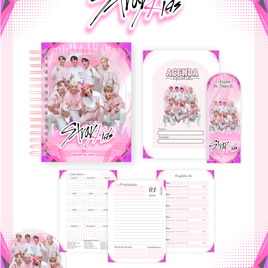 Arquivo Combo Escolar Stray Kids 2