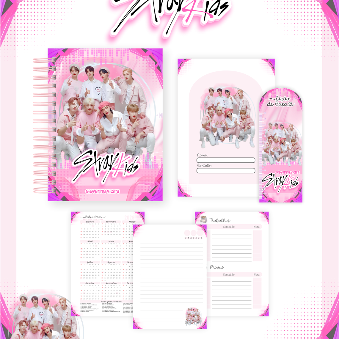 Arquivo Combo Escolar Stray Kids 3