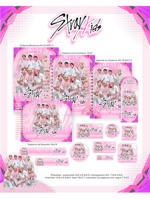 Arquivo Combo Escolar Stray Kids