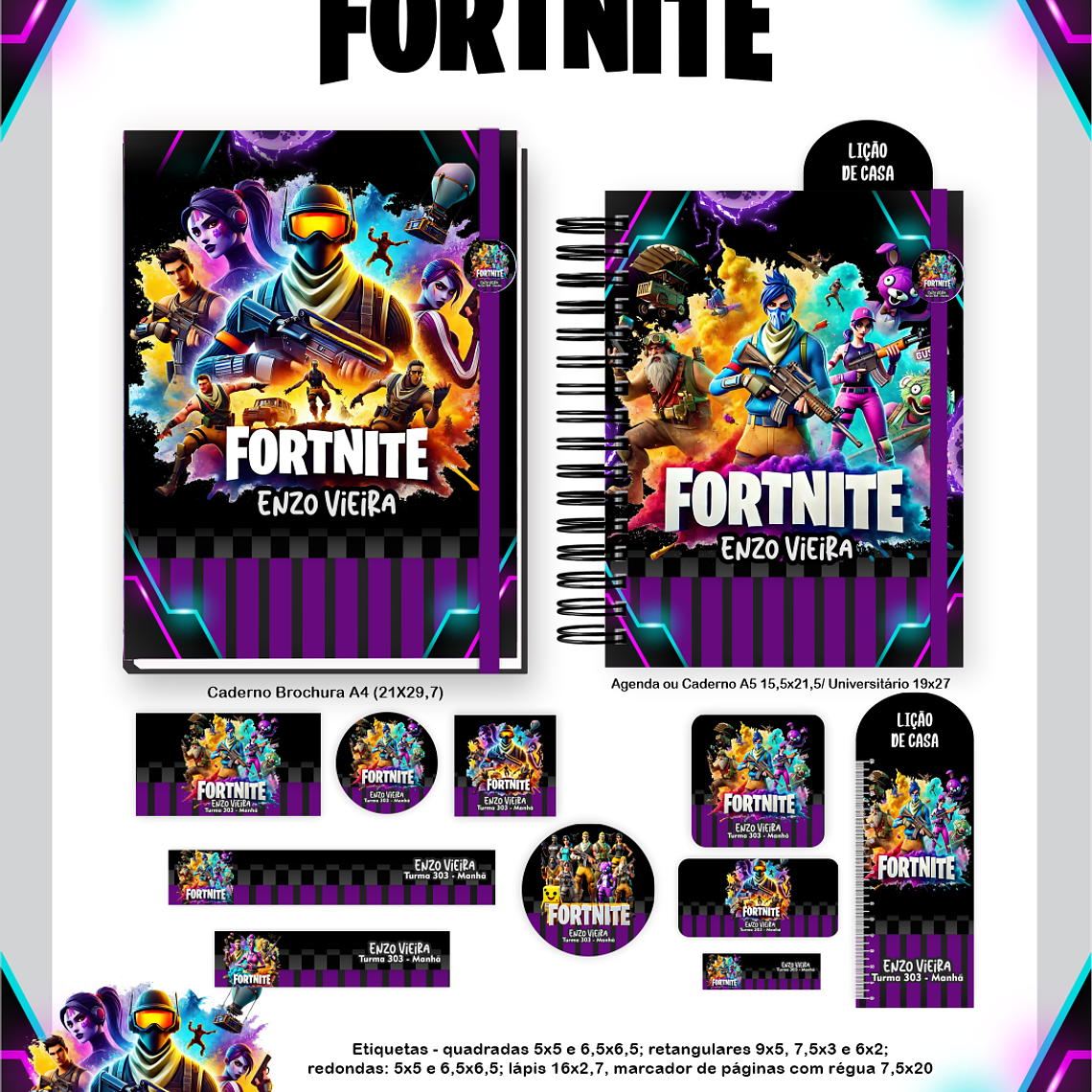 Arquivo Combo Escolar Fortnite 1