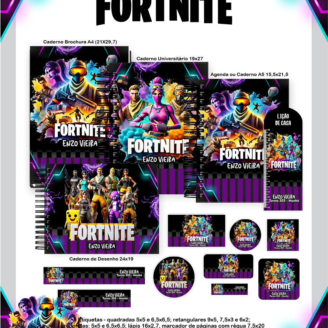 Arquivo Combo Escolar Fortnite 5
