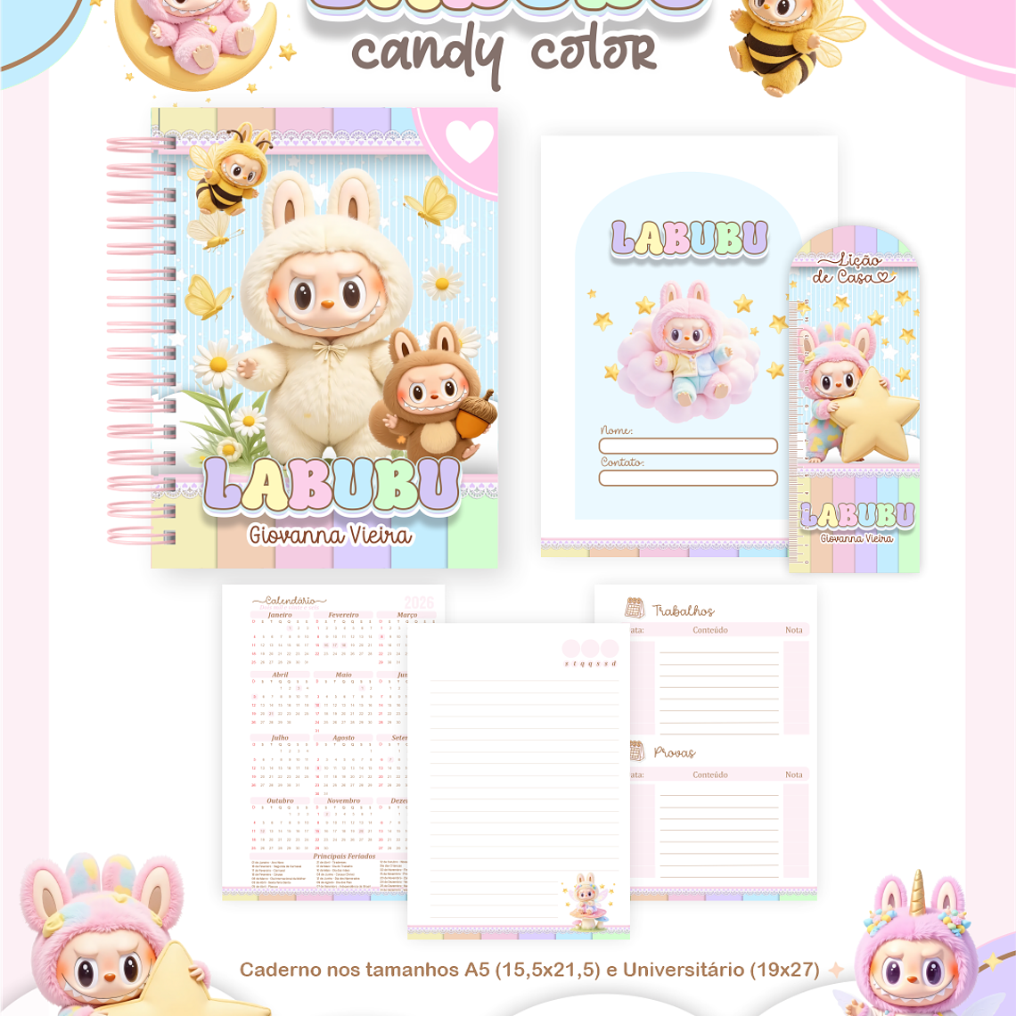 Arquivo Combo Escolar Labubu Candy 3