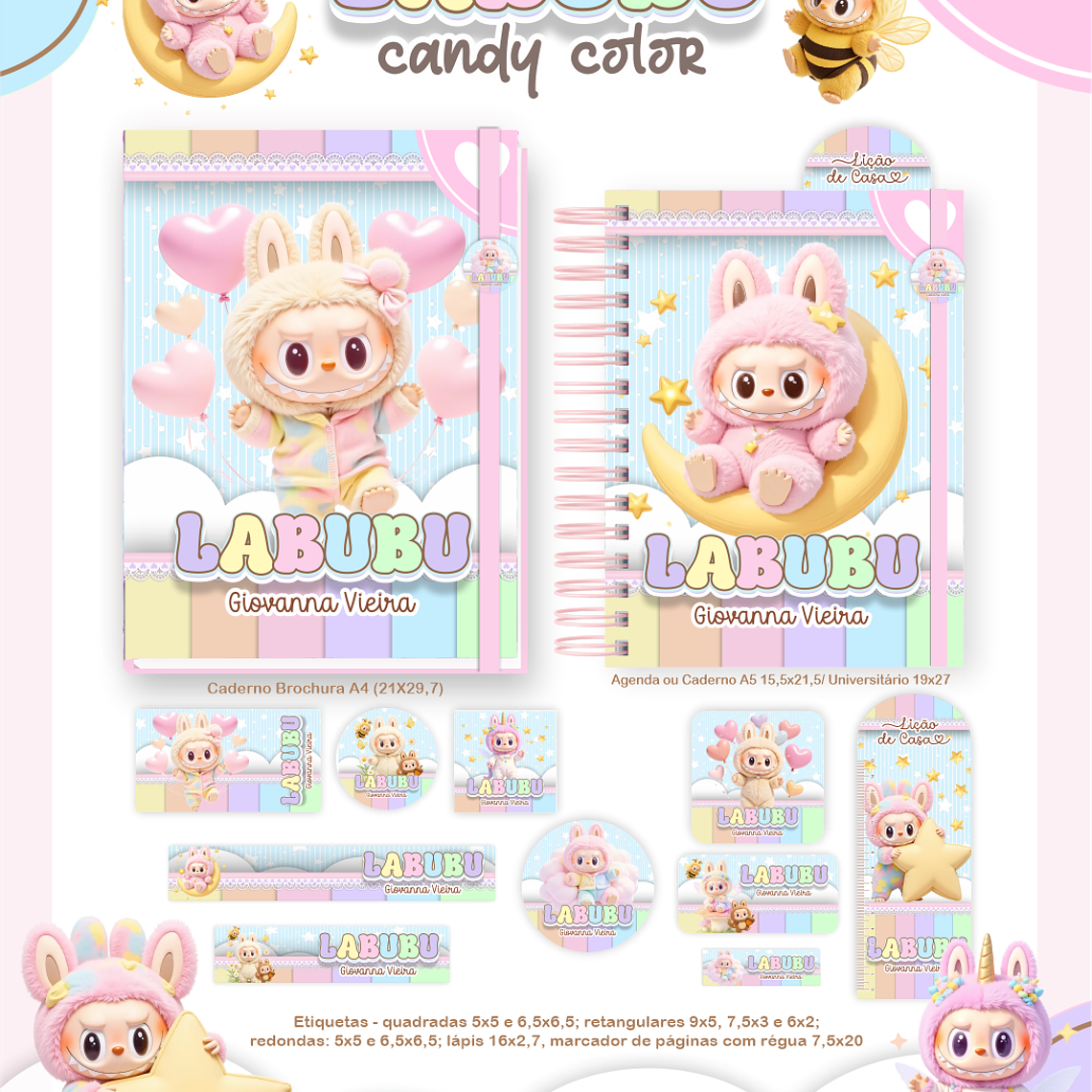 Arquivo Combo Escolar Labubu Candy 4