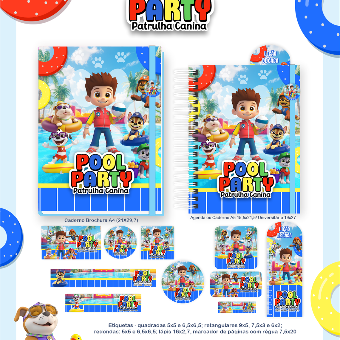 Arquivo Combo Escolar Pool Party Patrulha Canina 3