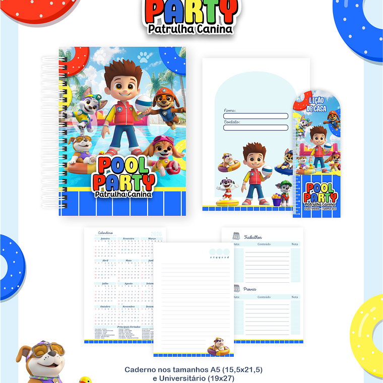 Arquivo Combo Escolar Pool Party Patrulha Canina 4