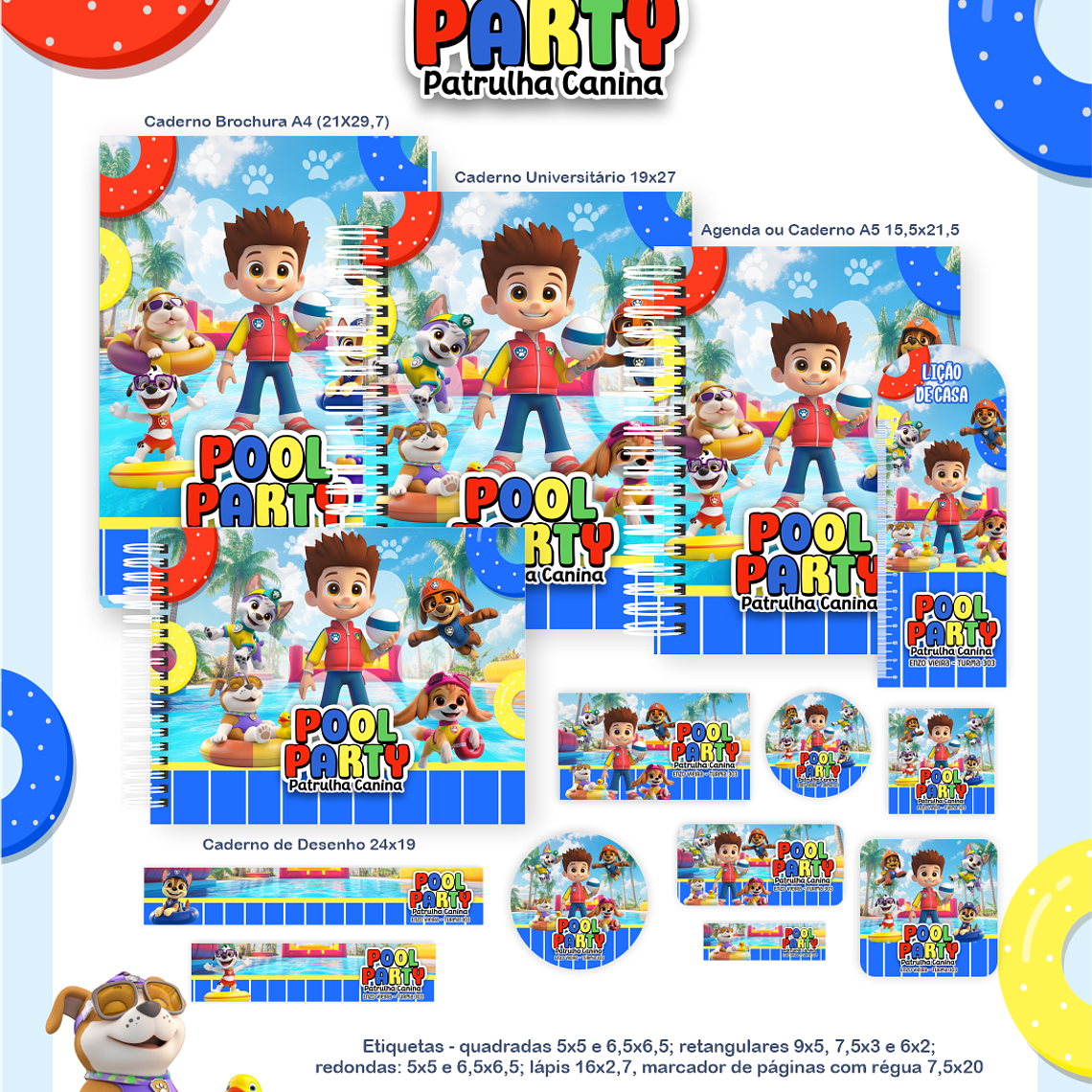 Arquivo Combo Escolar Pool Party Patrulha Canina 1