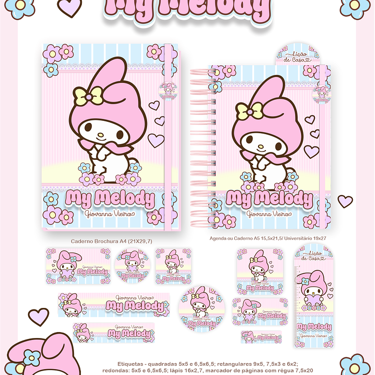 Arquivo Combo Escolar My Melody 3