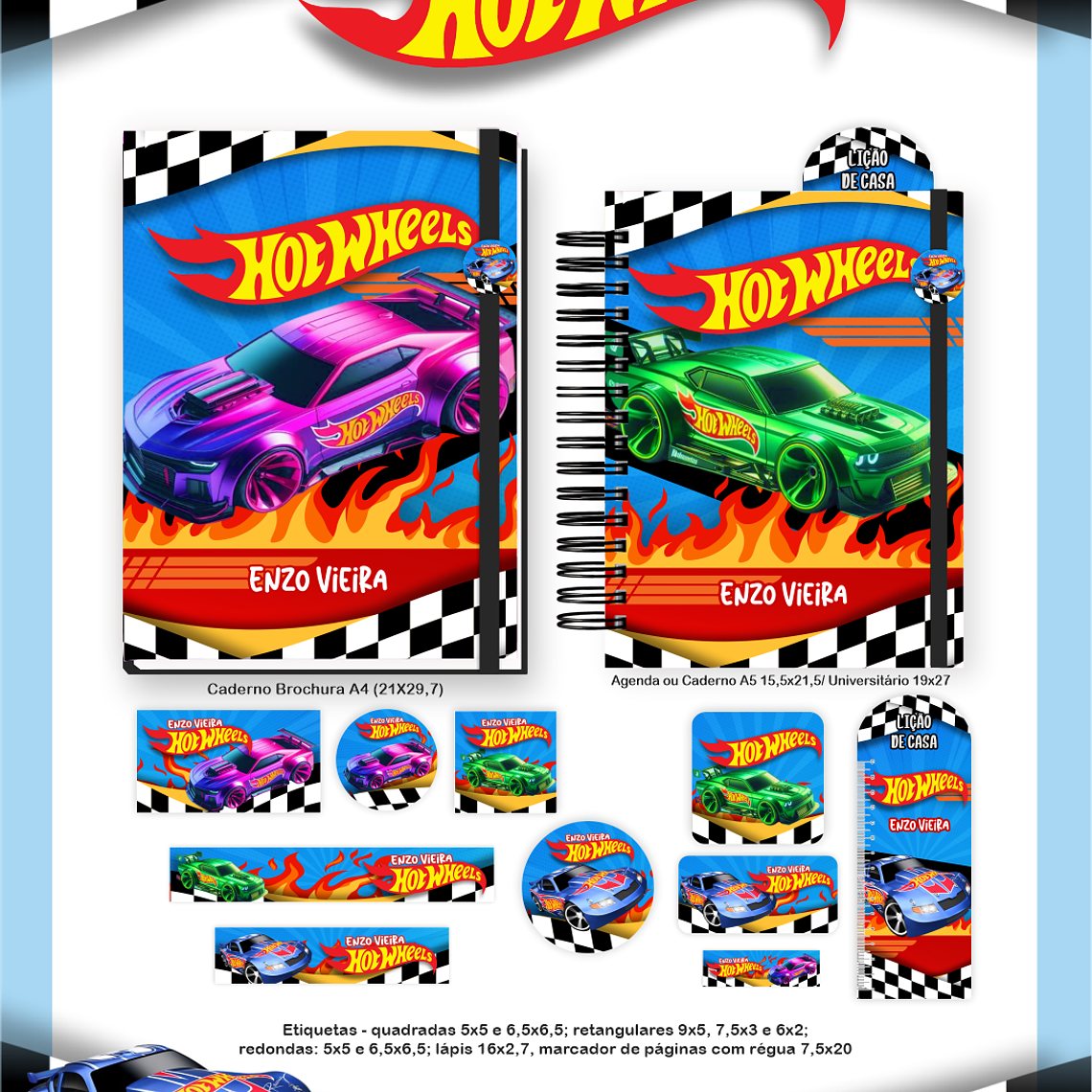 Arquivo Combo Escolar HotWheels 3