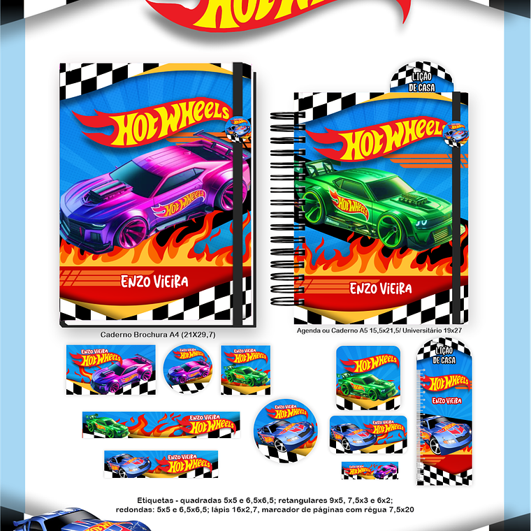Arquivo Combo Escolar HotWheels 3