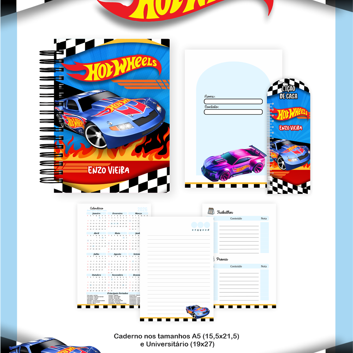 Arquivo Combo Escolar HotWheels 4