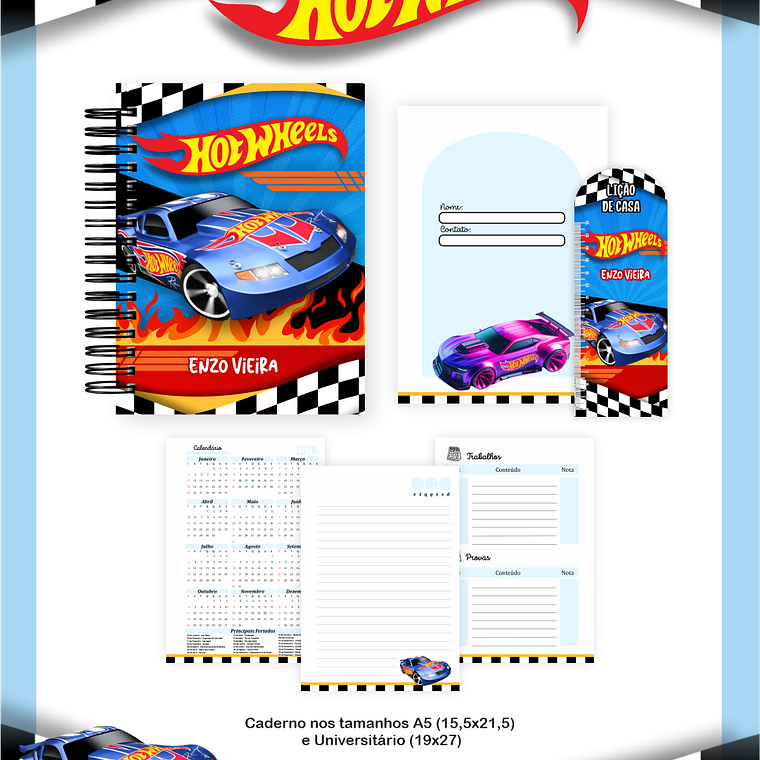 Arquivo Combo Escolar HotWheels 4