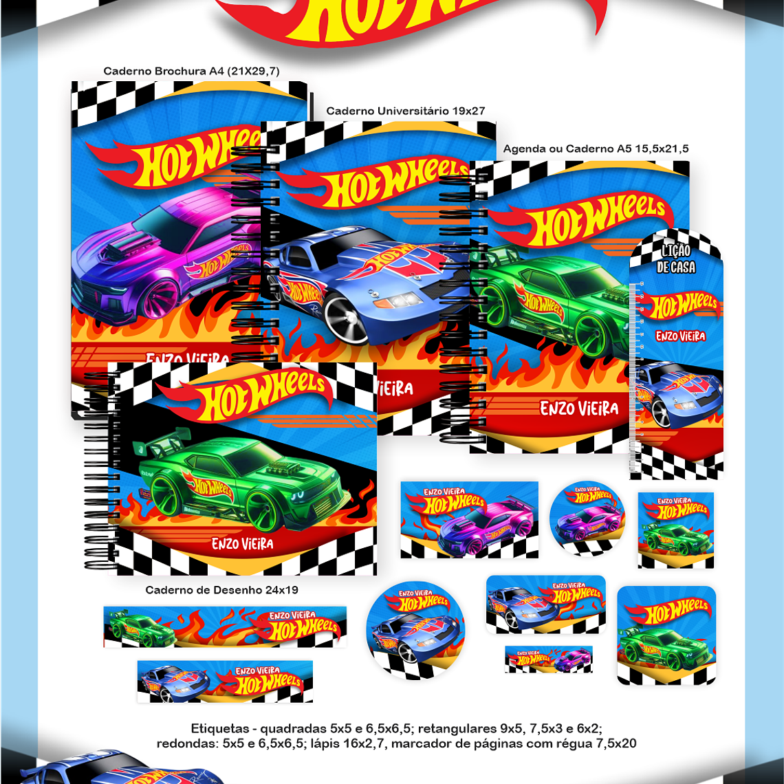 Arquivo Combo Escolar HotWheels 1